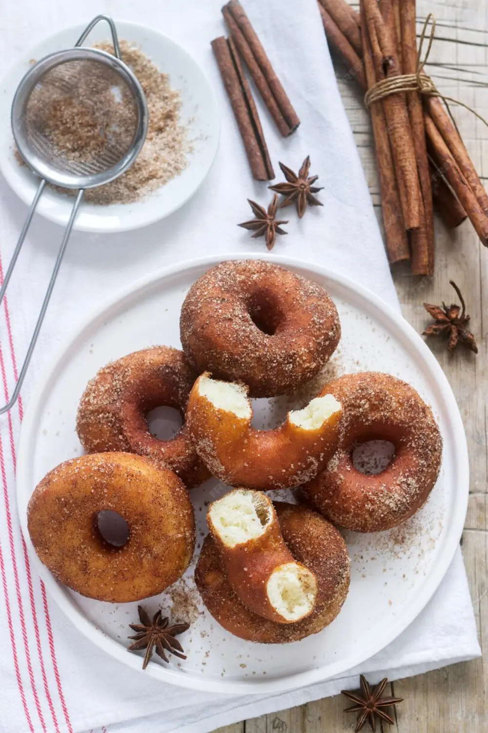 Cinnamon Sugar Air Fryer Donuts