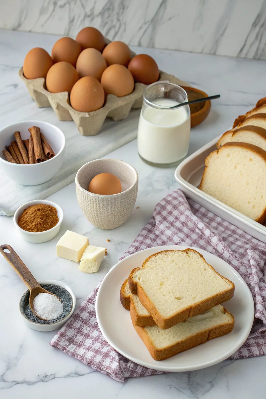 Sourdough French Toast ingredients